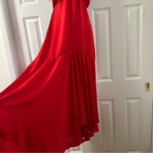 Delfi Collective x Free People Long Red Halter Style Dress Medium - Picture 7 of 8